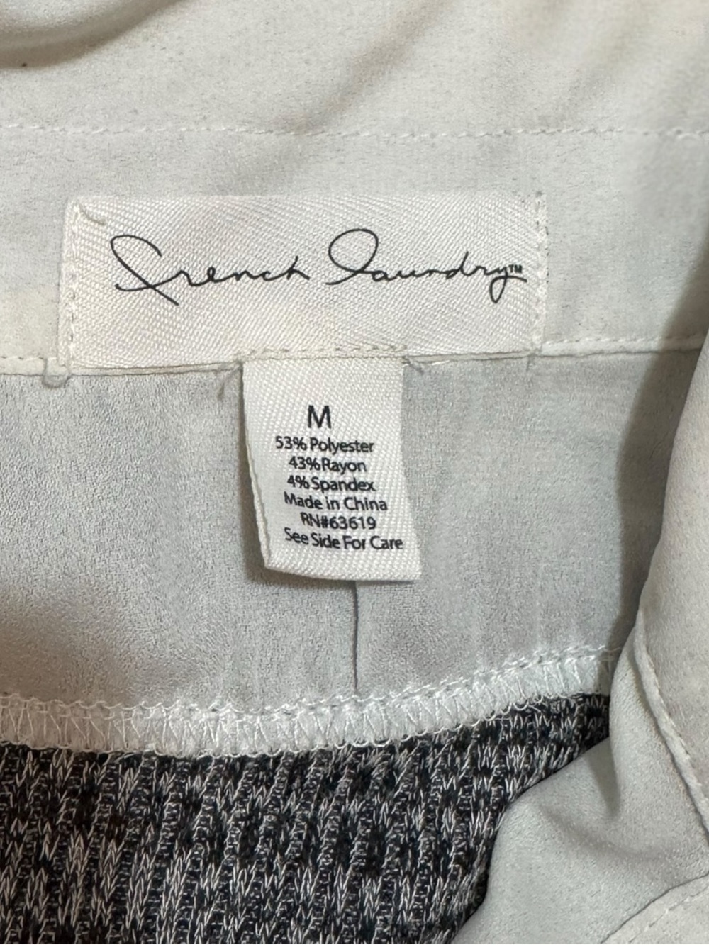 French Laundry Women’s Gray Layered Collared Long Sleeve Top Size Medium - Picture 2 of 6